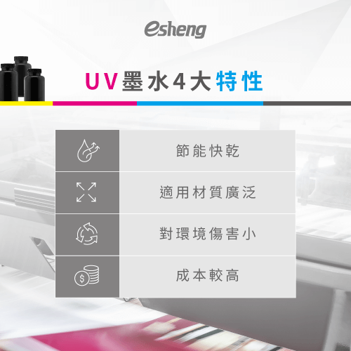 UV油墨有什麼特性?淺談3個UV油墨的最大特性 4 features of uv ink