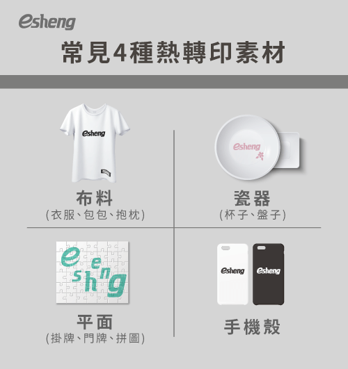 熱轉印素材有哪些?了解可用熱轉印素材的4種材質 4 types of heatpress transfer materials