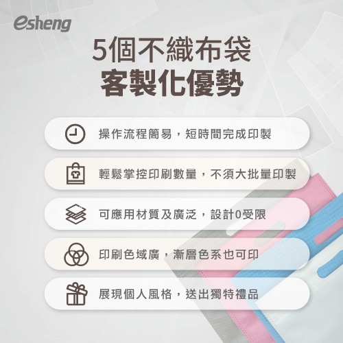 客製化不織布袋印刷方式有哪些?3大技術打造專屬不織布袋 5 non woven bag customized printing advantages