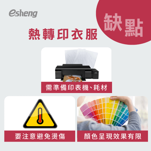 熱轉印衣服優點、缺點1次分析,轉印衣服前一定要知道! heat transfer shirts disadvantage