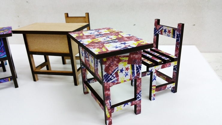 模型桌椅-雷射雕刻機推薦 model furniture 04