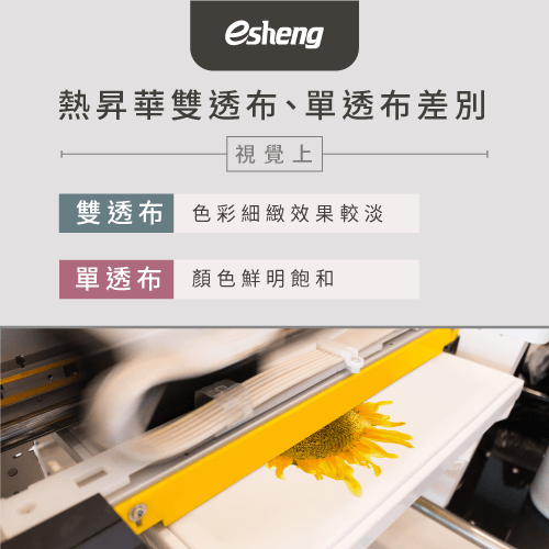 熱昇華雙透布、單透布有什麼差別?3個方面比一比帶你了解 sublimation double transparent cloth single transparent cloth visual difference