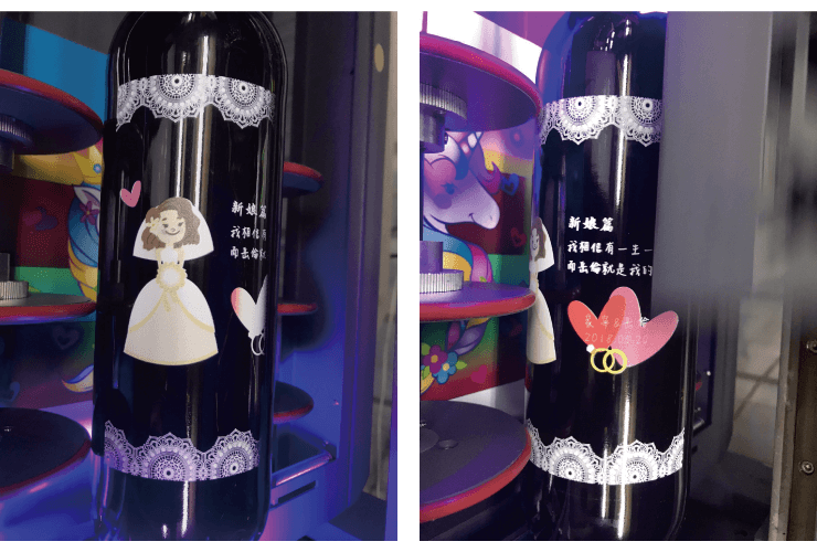 婚禮系酒瓶-UV直噴機 wedding wine 04