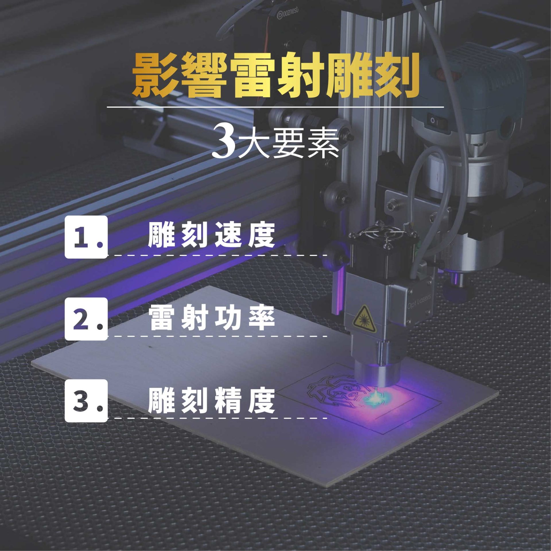 如何針對材質做出完美雕刻?影響雷射雕刻的3大要素! 影響雷射雕刻的3大要素