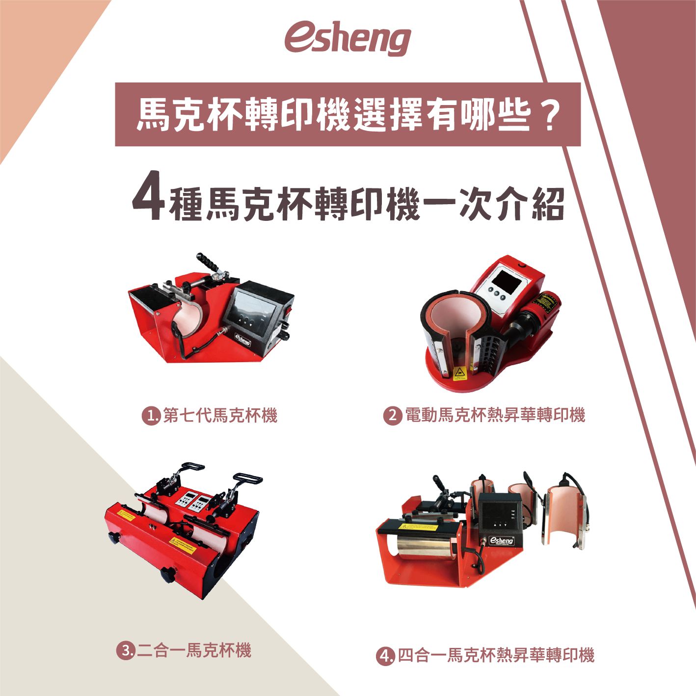馬克杯如何成功轉印不失敗?三大關鍵要注意! ariety of heat transfer equipment according to your needs