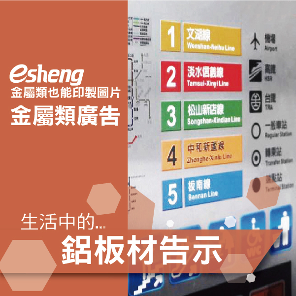 指示牌與告示牌常用的金屬鋁板,是如何印製圖文呢? 0 4 4