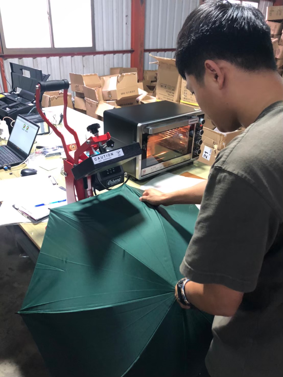 力洋洋傘 DTF交機教學 powerocean dtf installation machine 11
